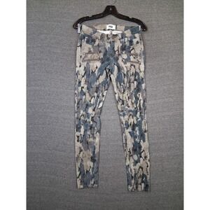 Paige Womens Jeans 26 Green Camo Edgemont Skinny Moto Mob Wife Animal Boss Retro